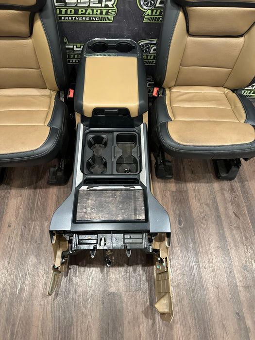 2023 2024 FORD F250 F350 F450 LARIAT FRONT SEATS CENTER CONSOLE ~MINOR BURN WEAR