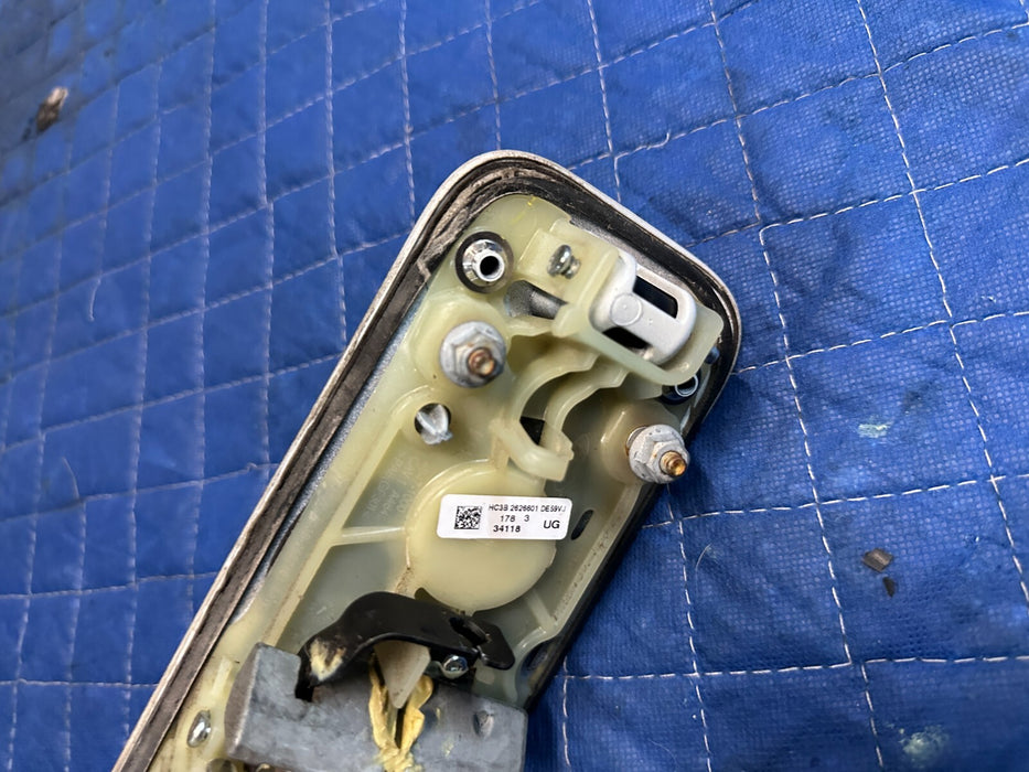 2017-2019 FORD F250 F350 F450 REAR LEFT PEARL WHITE W/ CHROME DOOR HANDLE OEM