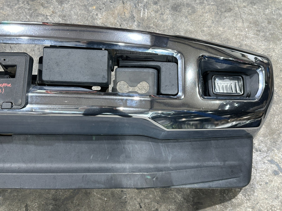2017-2019 FORD F250 F350 FRONT CHROME BUMPER OEM *DENT/NO ADAPTIVE MODULE*
