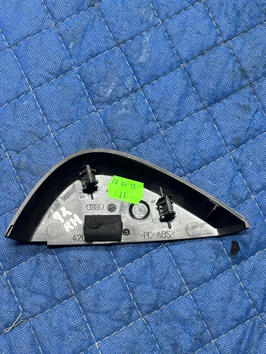 2014 AUDI R8 PASSENGER RIGHT SIDE DASHBOARD END CAP TRIM PANEL OEM 420 857 086