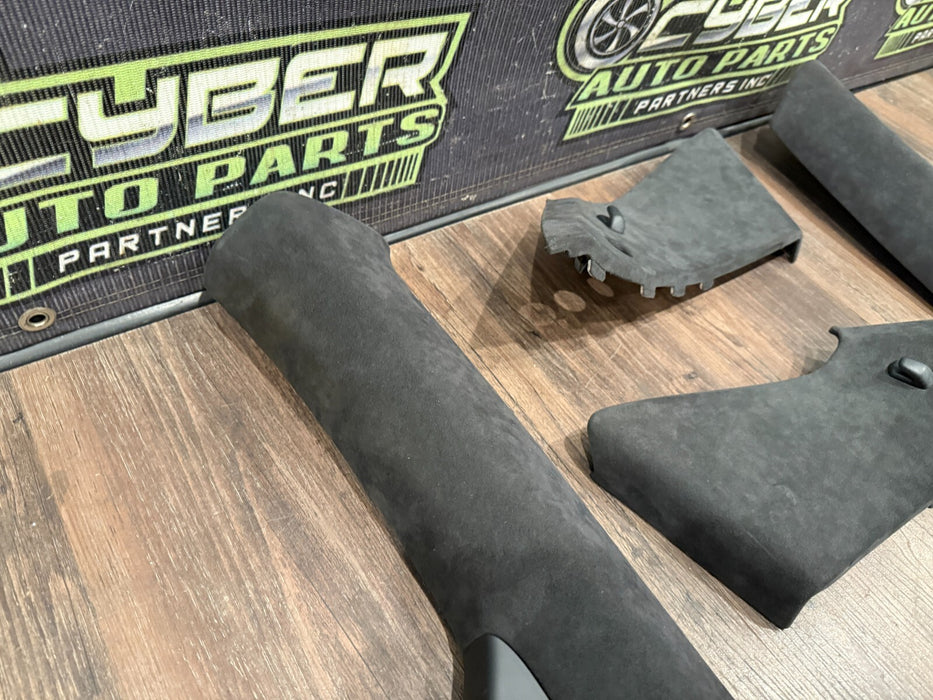 2014 AUDI R8 PLUS ALCANTARA INTERIOR A PILLAR TRIMS SUN VISORS OEM GENUINE