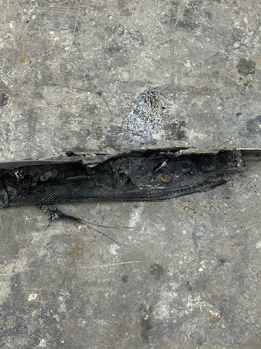 2021 AUDI R8 KEMORA GREY LEFT DRIVER CARBON FIBER SIDE SKIRT  *BURN DAMGE*