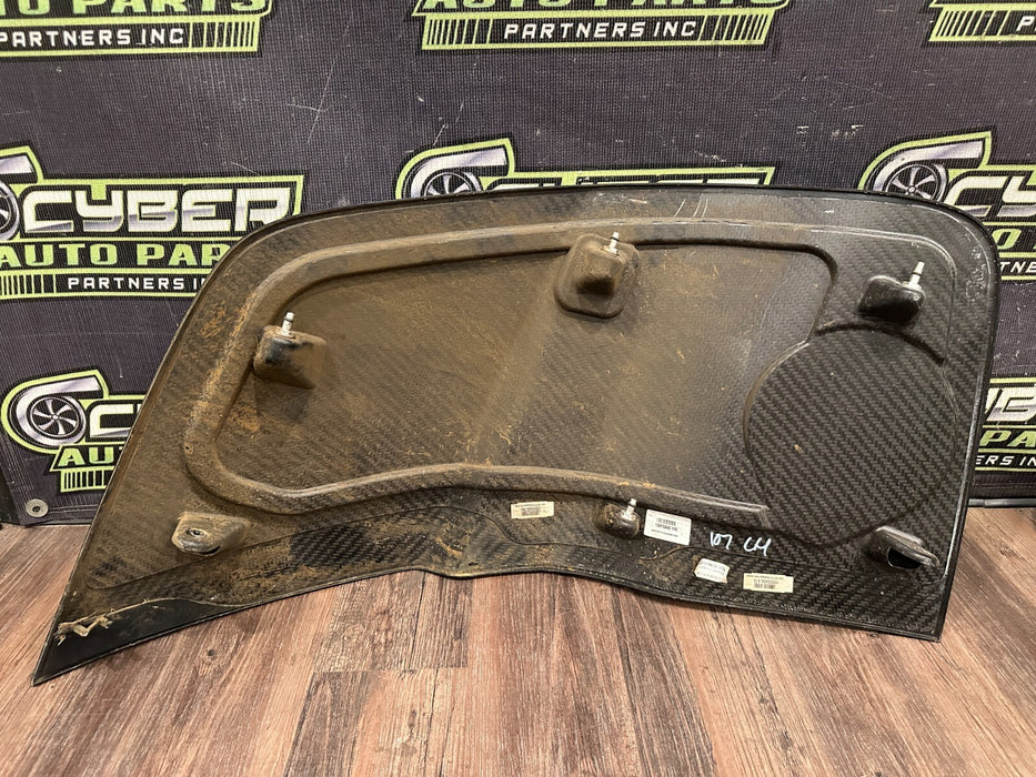 2014 AUDI R8 LEFT CARBON FIBER SIDE BLADE PANEL OEM *PPF PEELING/NO DAMAGE*