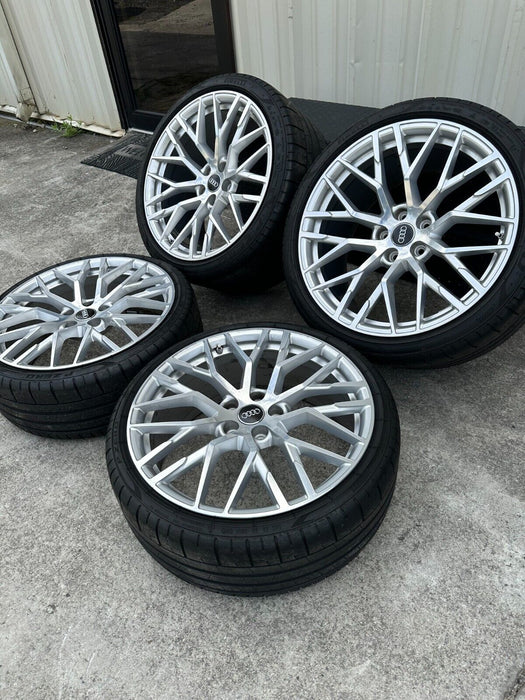 2017 2018 AUDI R8 OEM RIMS 20X11 20X8.5 WHEELS PIRELLI P ZERO TIRES 4S0601025S