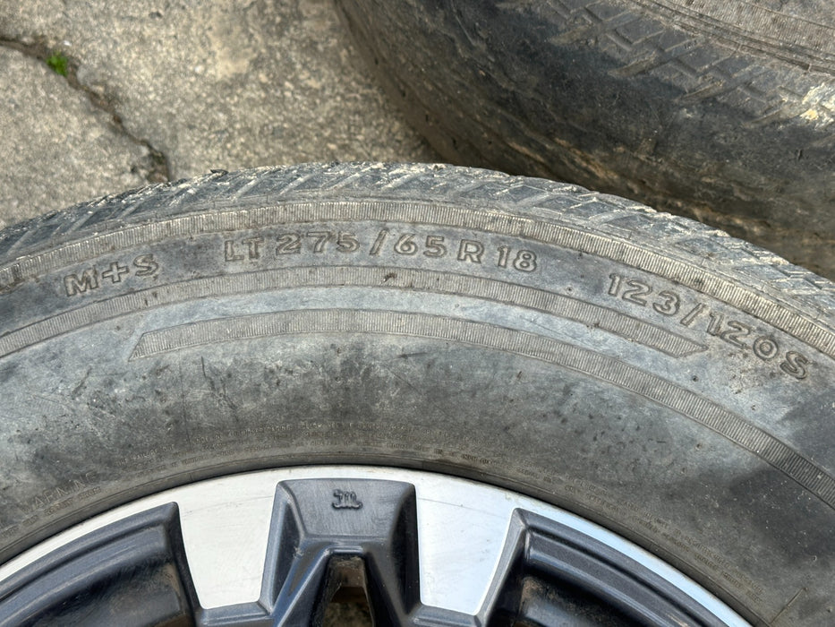 2017 NISSAN TITAN XD PRO 4X 275/65 R18 ALLOY WHEEL RIM TIRE SET OEM *FLAWS 5,8,9