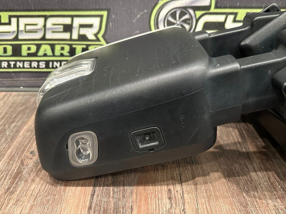 2017-19 FORD F250 F350 F450 RIGHT TOW MIRROR MET WHITE CAP W CAMERA OEM *STREAKS