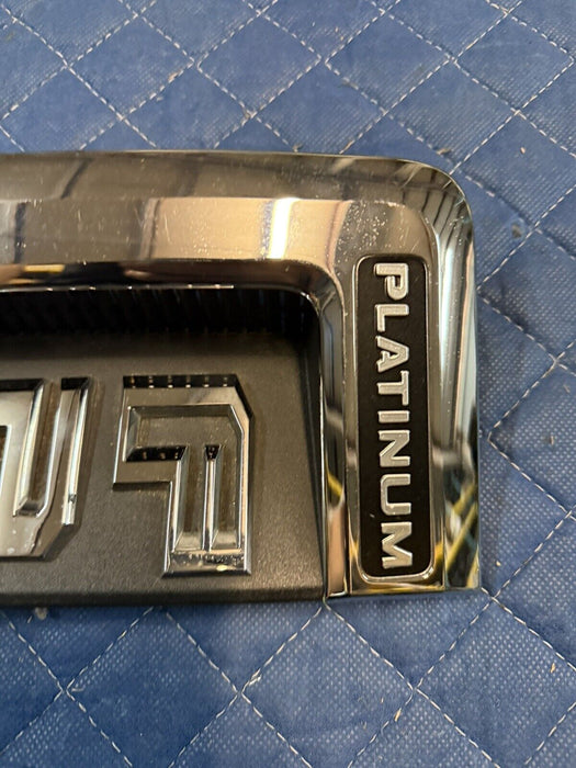 2019-2021 FORD F350 PLATINUM DRIVER LEFT CHROME FENDER EMBLEM BADGE OEM