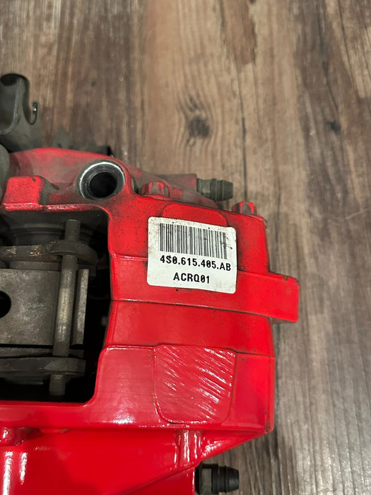 2021 AUDI R8 REAR LEFT RED CARBON CERAMIC BRAKE CALIPER OEM *PAINT CHIPS/READ!*