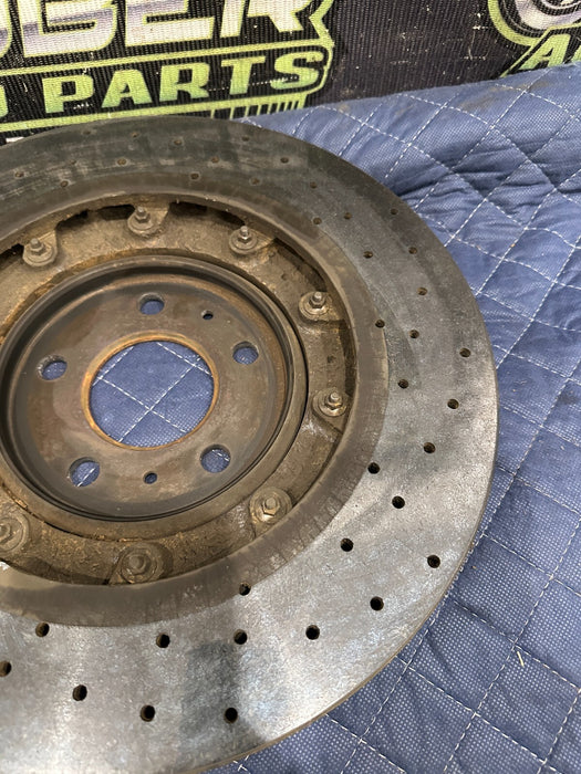 2014 AUDI R8 REAR RIGHT PASSENGER CARBON CERAMIC BRAKE ROTOR OEM 420 615 602 F