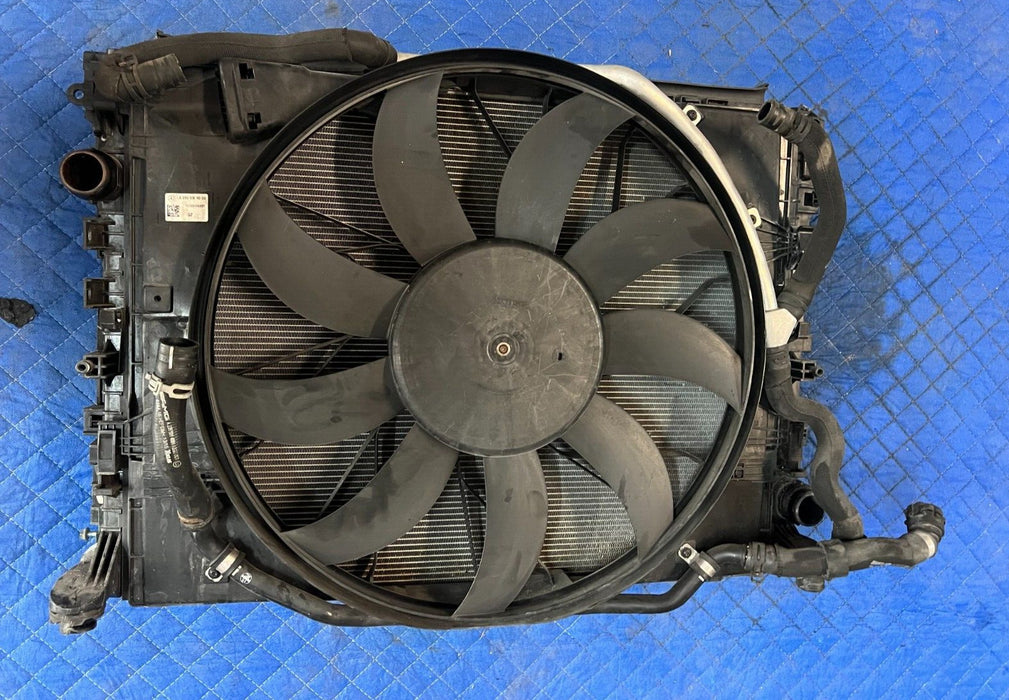 2015 MERCEDES-BENZ C63S AMG INTERCOOLER RADIATOR CONDENSOR W FAN OEM ~MINOR FLAW