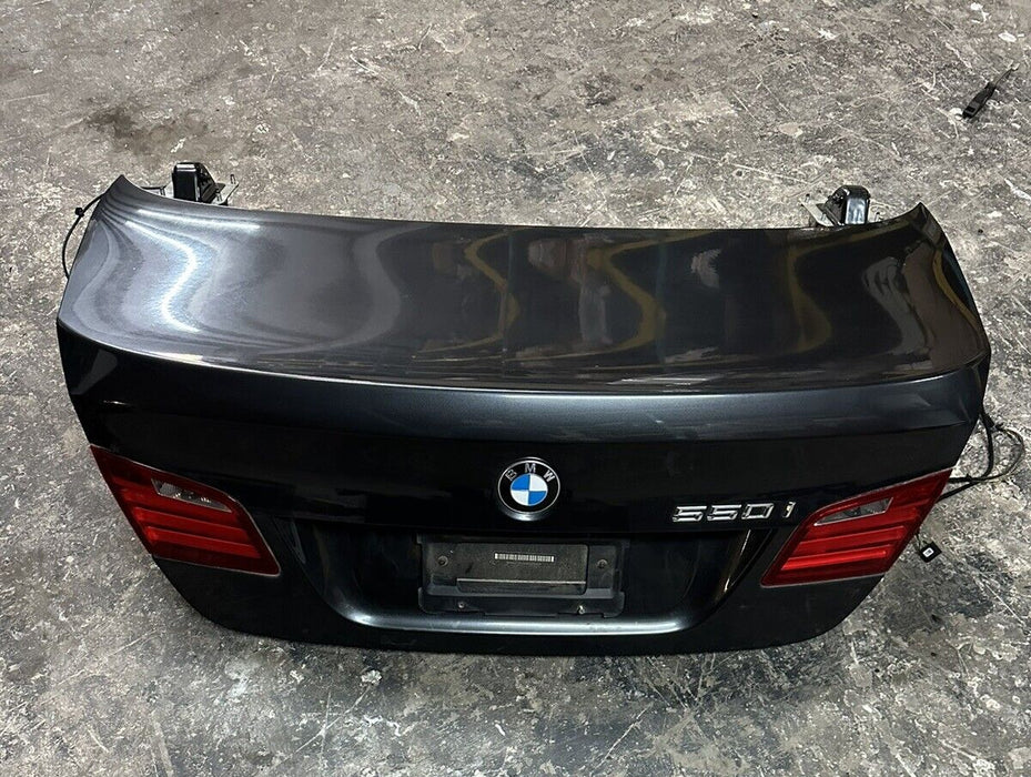 2011 BMW 550i F10 5 SERIES REAR TRUNK LID FULL ASSY DARK GRAPHITE METALLIC (A90)