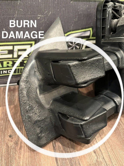 2017-19 FORD F250 F350 F450 LEFT TOW MIRROR W CAMERA OEM *BURN DAMAGE/SCUFFS*