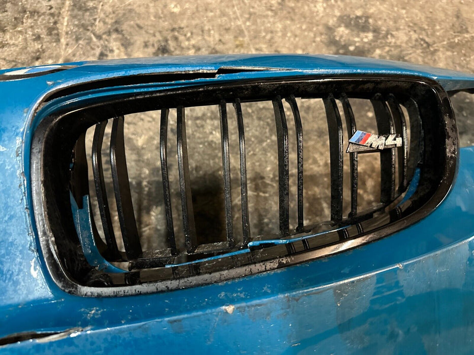 2015-2020 BMW M4 F82 FRONT BUMPER LAGUNA SECA BLUE (448) ~DAMAGE~