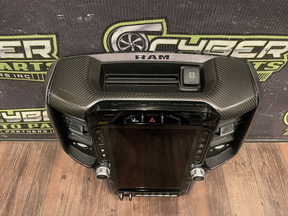 2021 2022 RAM 1500 TRX CENTER STACK MULTI MEDIA MODULE RADIO SCREEN CARBON FIBER