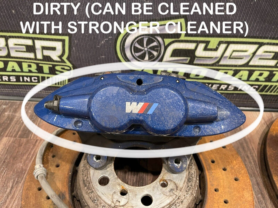 2020 BMW M4 F82 FRONT REAR  BLUE BREMBO BRAKE CALIPERS & ROTORS (448) OEM *READ