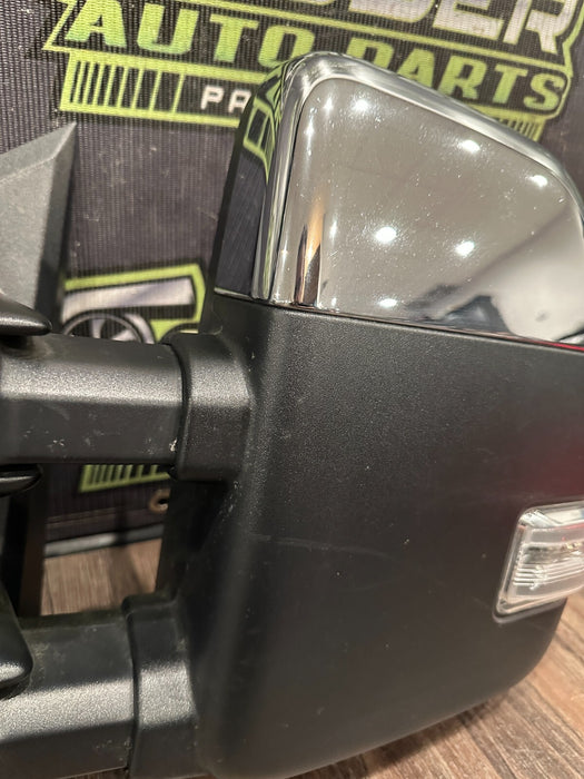 2023-2024 FORD F350 LEFT DRIVER CHROME CAP TOW MIRROR W CAMERA OEM