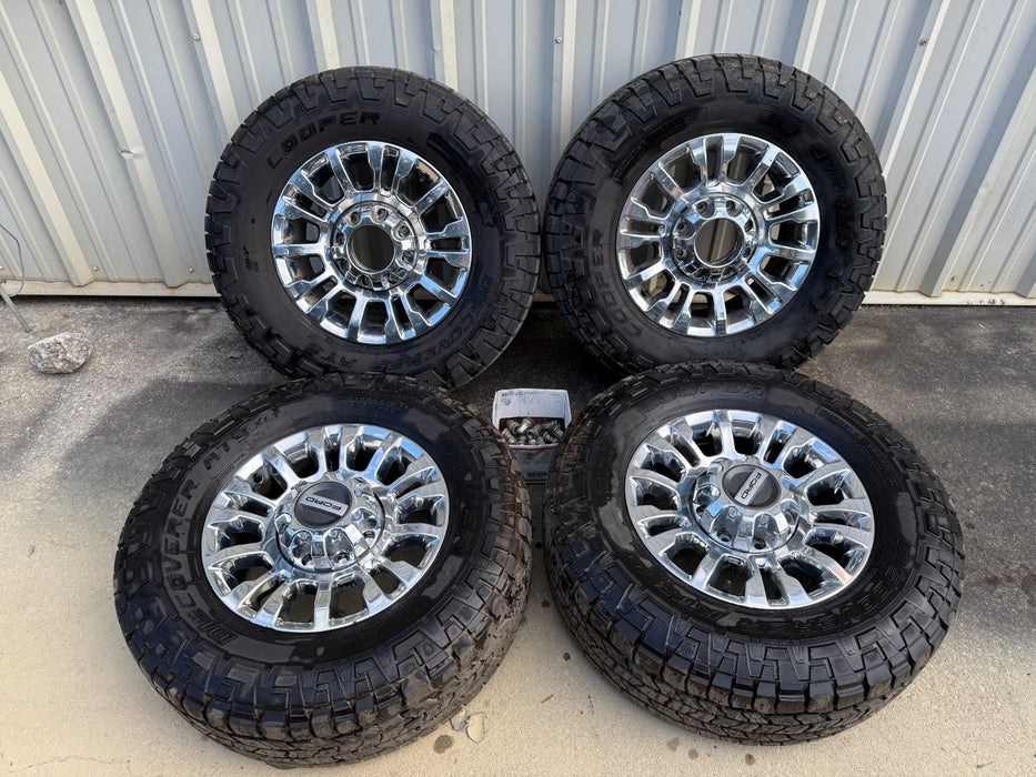 FORD F250 F350 ALLOY FACTORY WHEELS COOPER DISCOVERER AT3XLT LT275/70R18