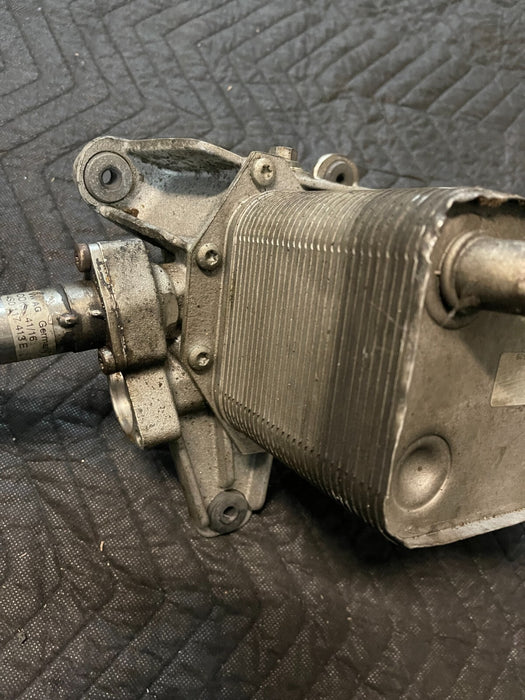 2017 AUDI R8 V10 ENGINE OIL COOLER W LINE TUBE OEM 4S0 117 013 A & 4S0 117 223