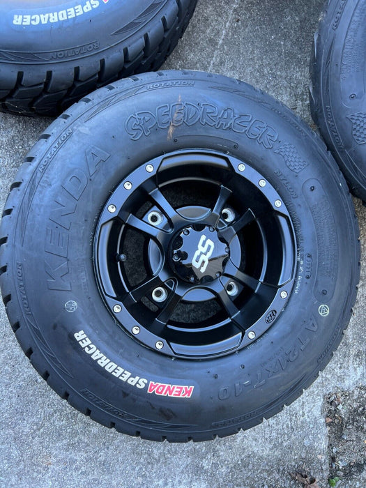 BRAND NEW YAMAHA YFZ 450 SS RIMS KENDA SPEEDRACER TIRES AT20X11-9 20X7-10