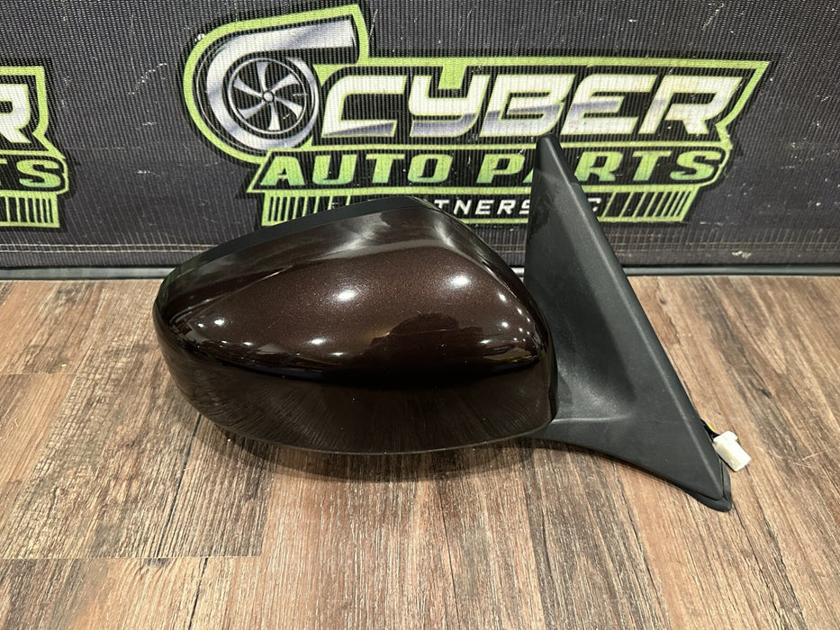 2010 NISSAN 370Z PASSENGER RIGHT DOOR MIRROR BLACK CHEERY (NAG) OEM