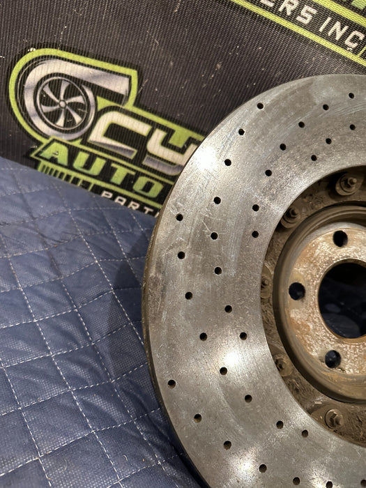 2014 AUDI R8 FRONT RIGHT PASSENGER CARBON CERAMIC BRAKE ROTOR OEM 420 615 302 G