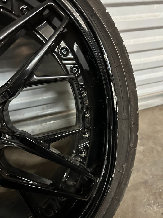 2021 AUDI R8 20X9 5X112 ANRKY FRONT WHEEL RIM TIRE GENUINE OEM ~MINOR BENT~