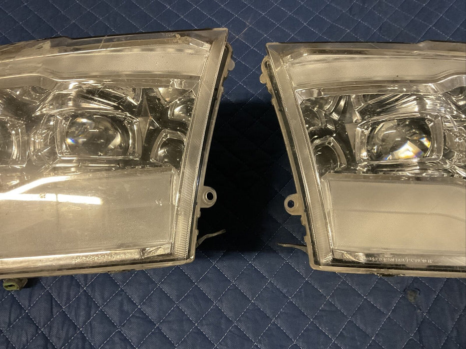 2014-2018 DODGE RAM 2500 FRONT RIGHT LEFT ALPHA REX HEADLIGHTS PAIR~WEARS/SCUFF~