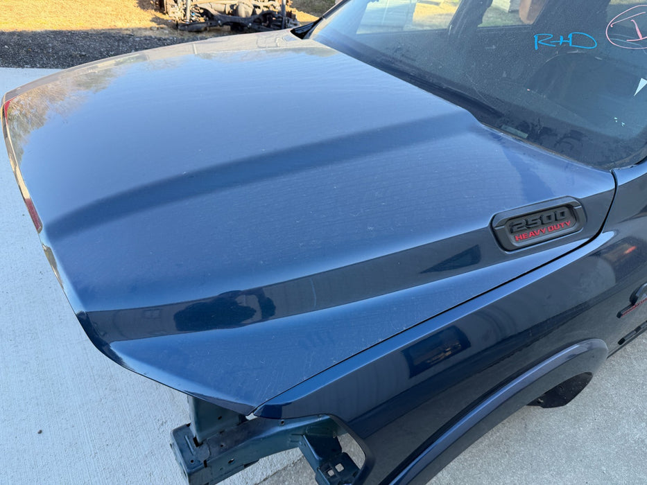 2021 RAM 2500 3500 HOOD ASSEMBLY BLUE PAINT CODE - PPX - 2019 2020 2021 2024