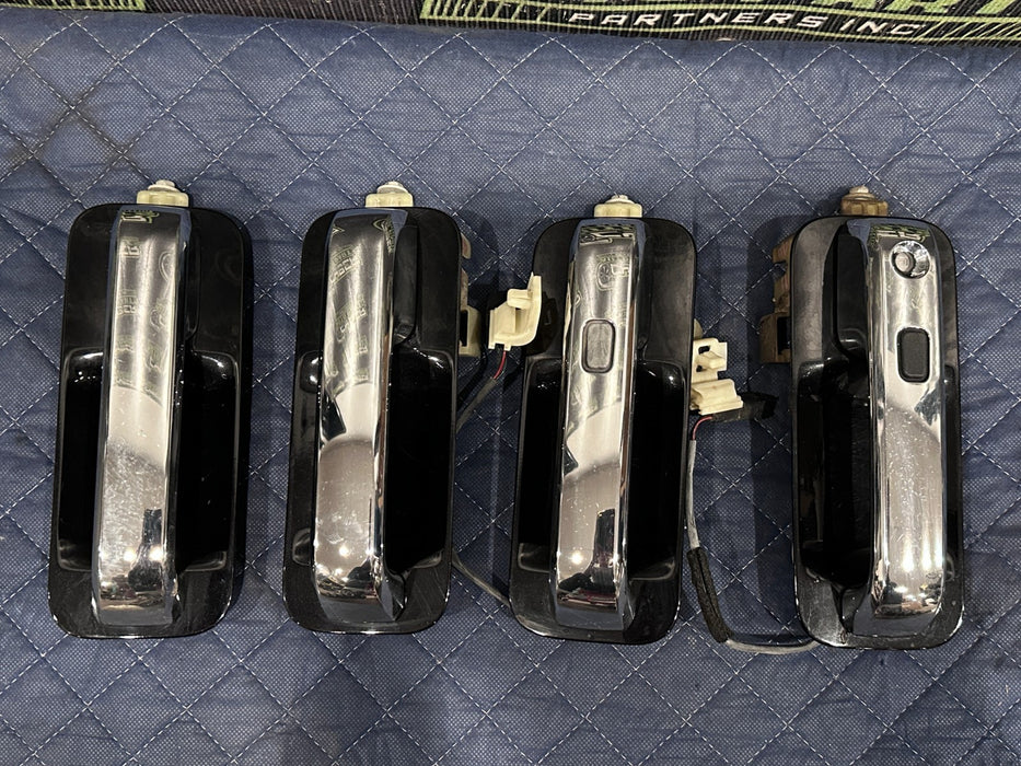 2017 2019 FORD F250 F350 F450 FRONT REAR SET DOOR HANDLE OEM AGATE BLACK (UM)