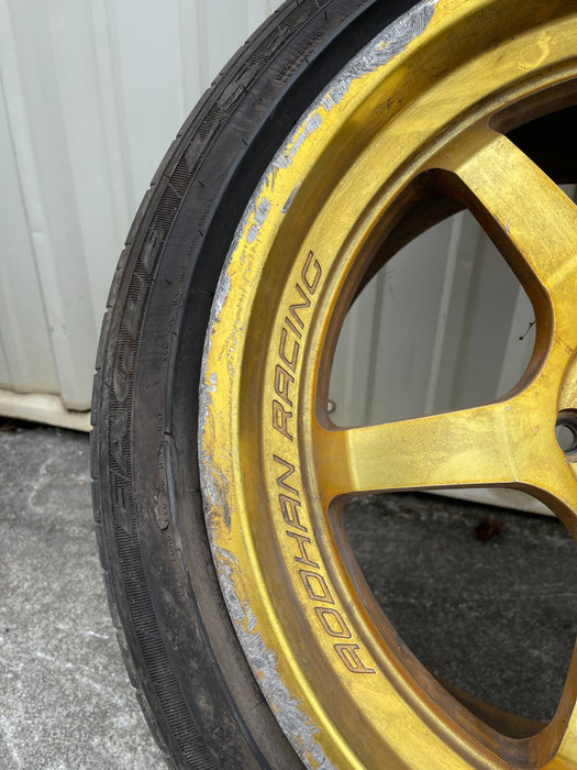 2018 NISSAN 370Z NISMO AODHAN RACING GOLD WHEEL 235/45R18 *DAMAGED*