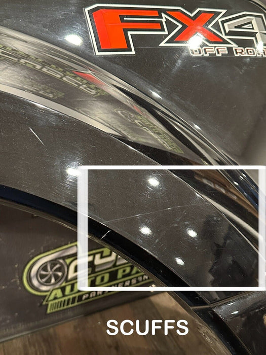 2019-22 FORD F350 F450 DUALLY LEFT BED FENDER FLARE AGATE BLACK (UM) OEM *SCUFFS