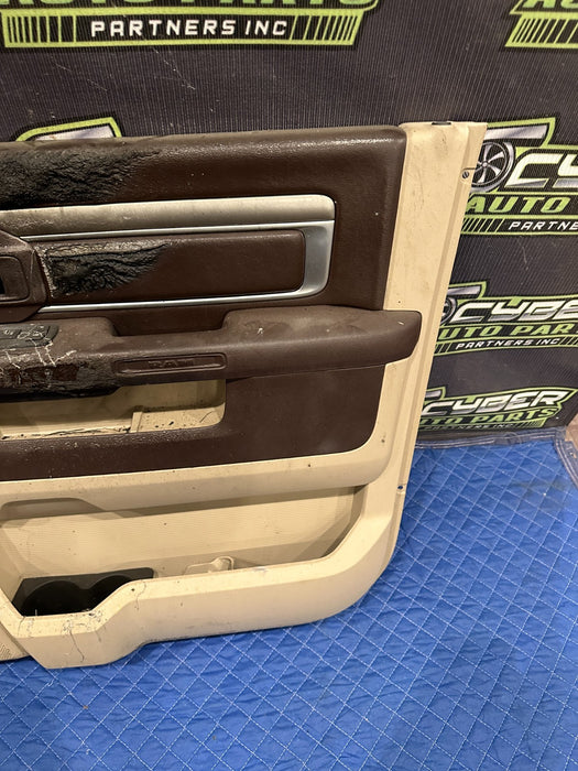 2015 DODGE RAM 2500 SLT FRONT RIGHT BROWN DOOR PANEL OEM *HEAT FLAWS 3-5*