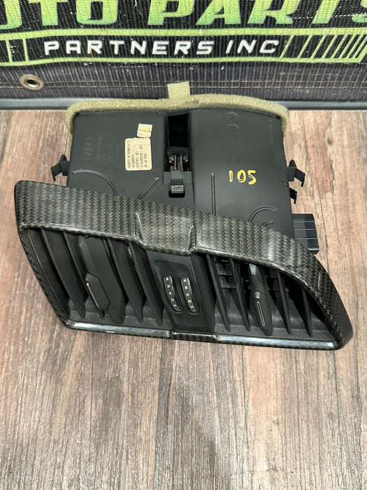 2021 AUDI R8 DASH DASHBOARD CARBON FIBER AIR VENT OEM *MINOR FLAWS #3/READ*
