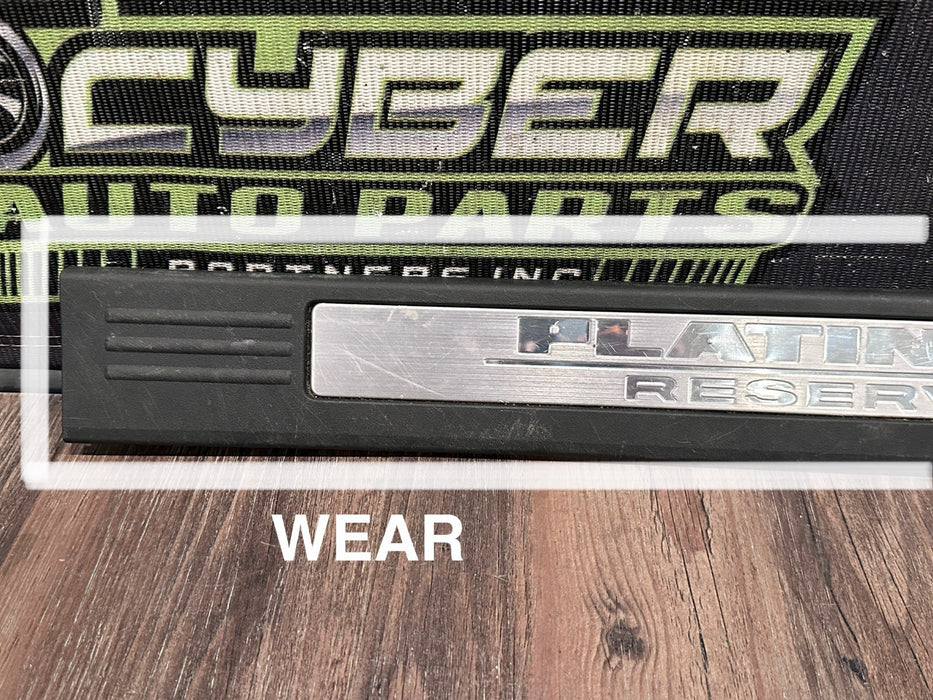 2017 NISSAN TITAN XD RESERVE FRONT LEFT DOOR SILL KICK PLATE OEM *WEAR/READ 3-5*