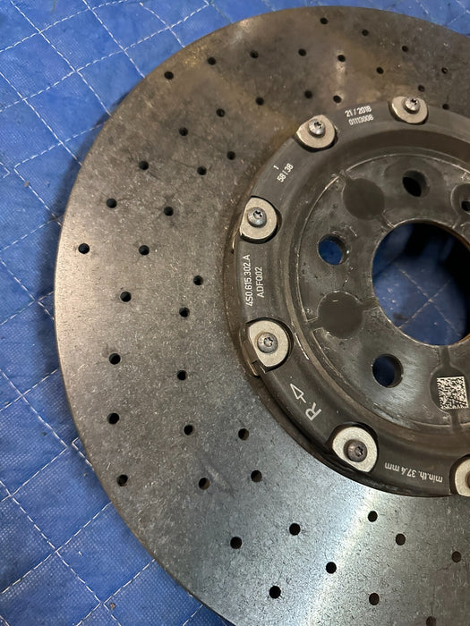 2017 2018 2020 2021 2022 2023 AUDI R8 PLUS FRONT RIGHT CARBON CERAMIC ROTOR OEM