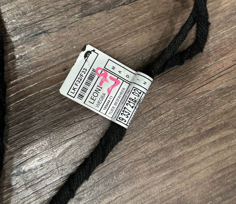 2020 BMW M4 F82 FRONT PASSENGER RIGHT DOOR WIRING HARNESS OEM 933721802