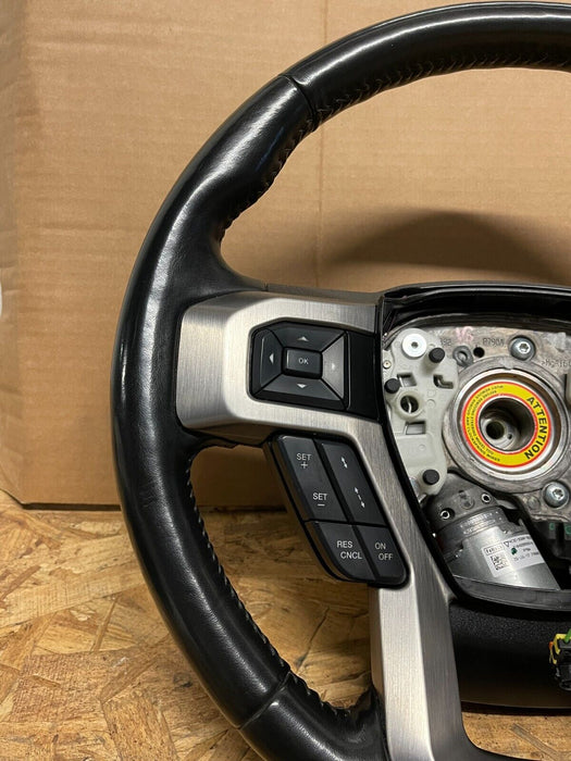 2017-2019 FORD F250 F350 F450 LEATHER STEERING WHEEL *ADAPTIVE STEERING FAULT*