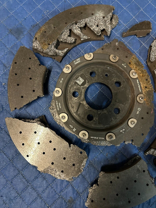 2017 2018 AUDI R8 CARBON CERAMIC ROTOR OEM GENUINE *DAMAGED*