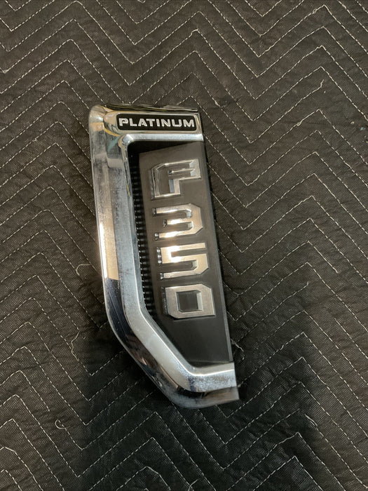 2017-2022 FORD F350 PLATINUM FENDER EMBLEM BADGE DRIVER LEFT OEM