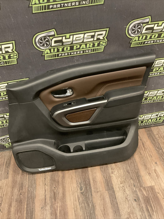 2016 NISSAN TITAN XD PLATINUM RESERVE FRONT RIGHT DOOR PANEL COMPLETE OEM