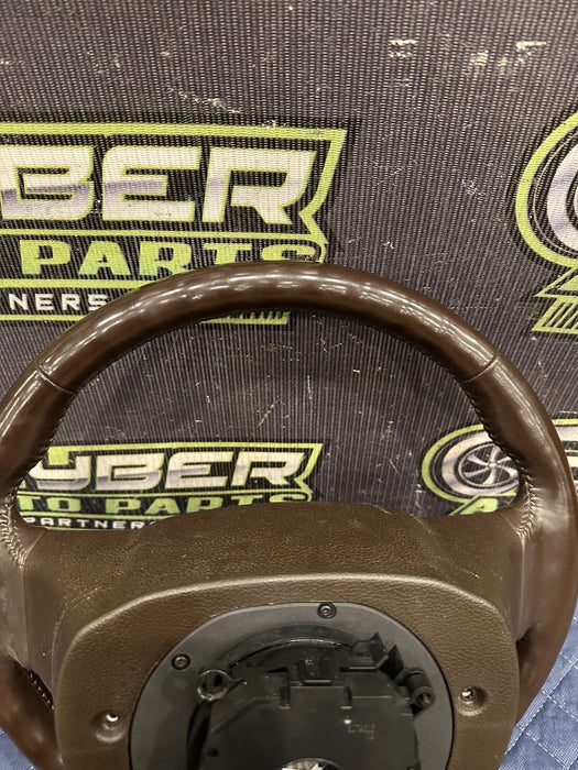 2019 FORD F250 F350 F450 BROWN LEATHER STEERING WHEEL ADAPTIVE CRUISE OEM ~WEAR~