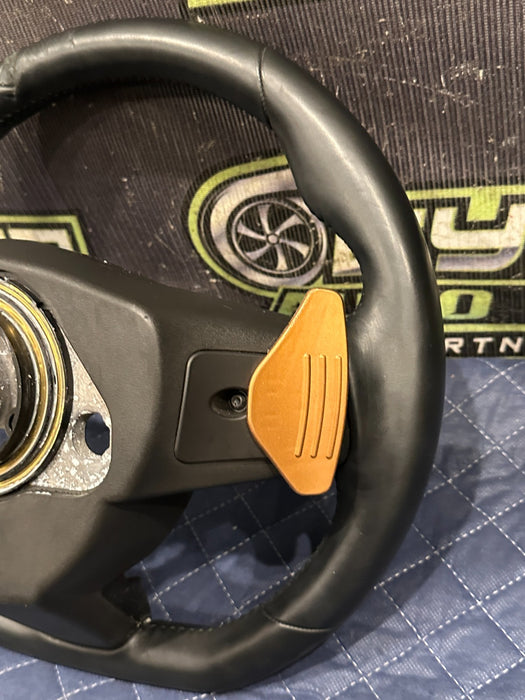 2015-2020 JAGUAR F TYPE R STEERING WHEEL FLAT BOTTOM EX53 3F563 AFE8PVJ ~READ!!~