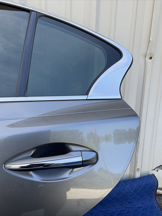 2014-2017 INFINITI Q50 RED SPORT REAR DRIVER LEFT DOOR GREY METALLIC (KAD) OEM