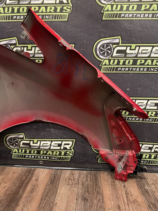 2014 TOYOTA PRIUS V FRONT DRIVER LEFT RED FENDER OEM *PAINT CHIPS/RESIDUE* (READ