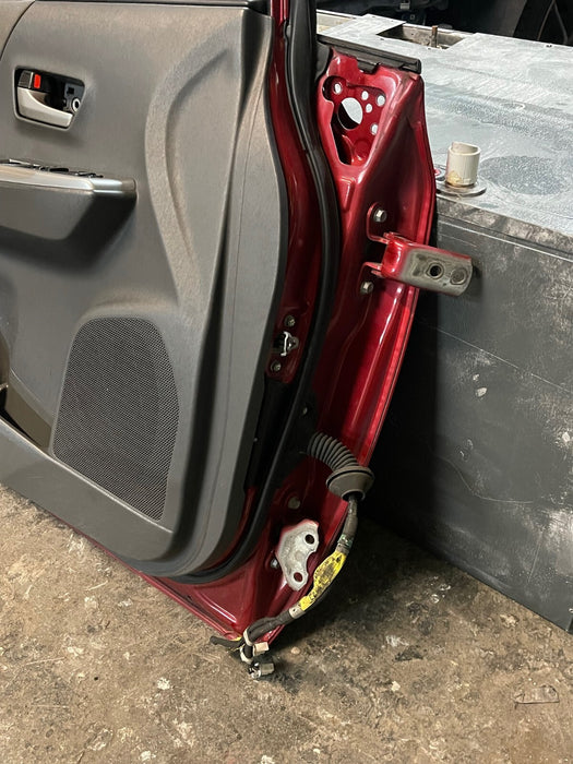 2014 TOYOTA PRIUS V FRONT LEFT LH RED DOOR W PANEL OEM *SUN DAMAGE* (READ!)