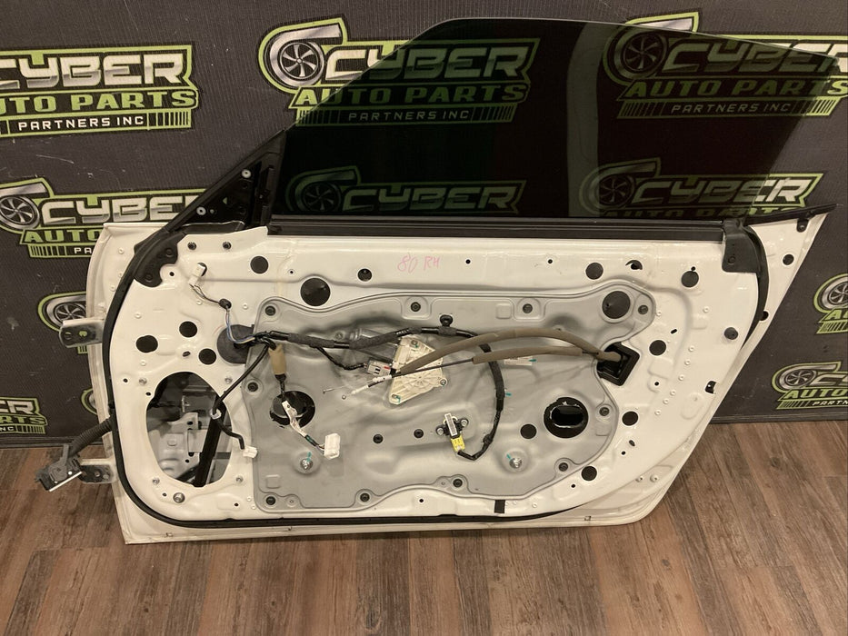2017 NISSAN 370Z NISMO PASSENGER RIGHT DOOR OEM (PEARL WHITE)~MINOR SCUFFS~