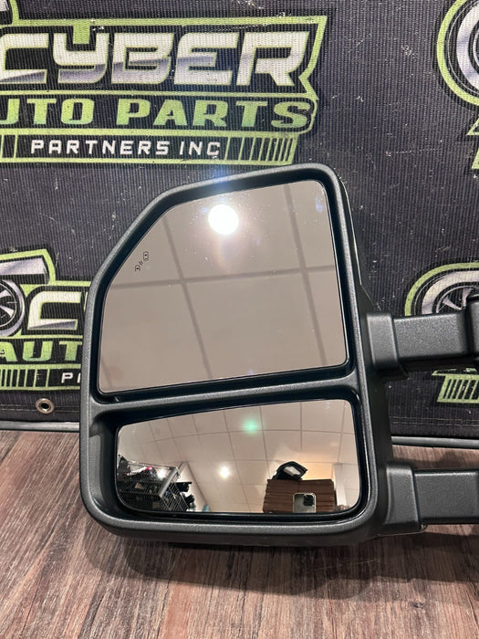 2017-2019 FORD F250 F350 F450 DRIVER LEFT CHROME CAP TOW MIRROR OEM *WEAR 12,14*