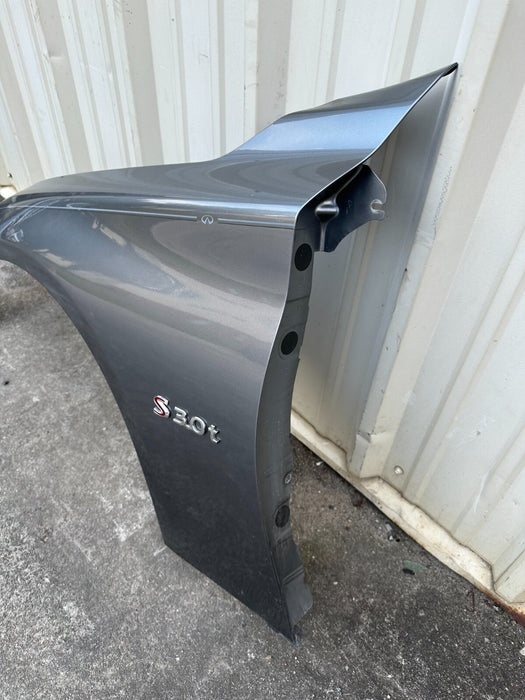 2017 INFINITI Q50 RED SPORT SEDAN DRIVER FENDER GRAY METALLIC (KAD) OEM