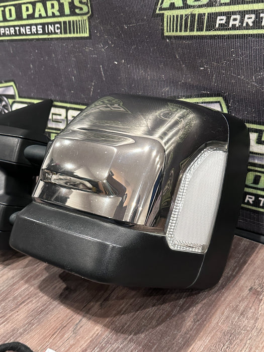 2017 NISSAN TITAN XD RESERVE LEFT CHROME MIRROR W CAMERA OEM 96302 EZ92A