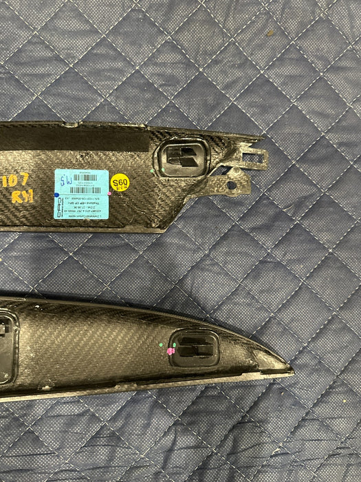 2014 AUDI R8 PLUS LEFT RIGHT CARBON FIBER DOOR PANEL TRIMS MOULDING 420 867 410